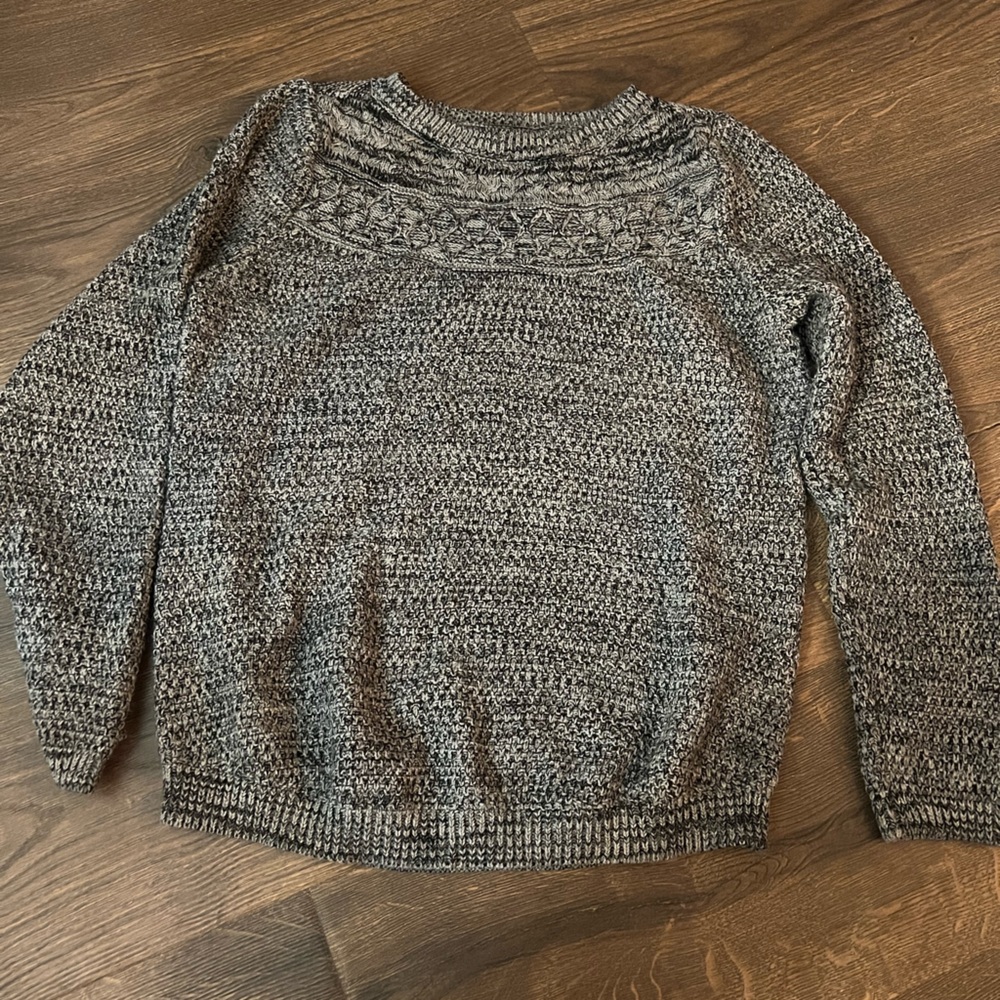 Black and white Knit Women's Sweater from Croft and Barrow size Medium